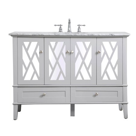 Elegant Decor 48 Inch Single Bathroom Vanity Set In Grey VF30248GR